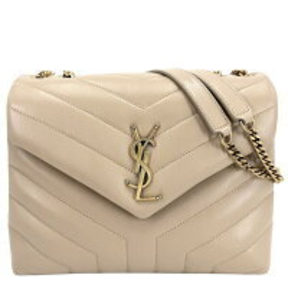 Yves Saint Laurent Cassandra Loulou shoulder bag YSL crossbody beige